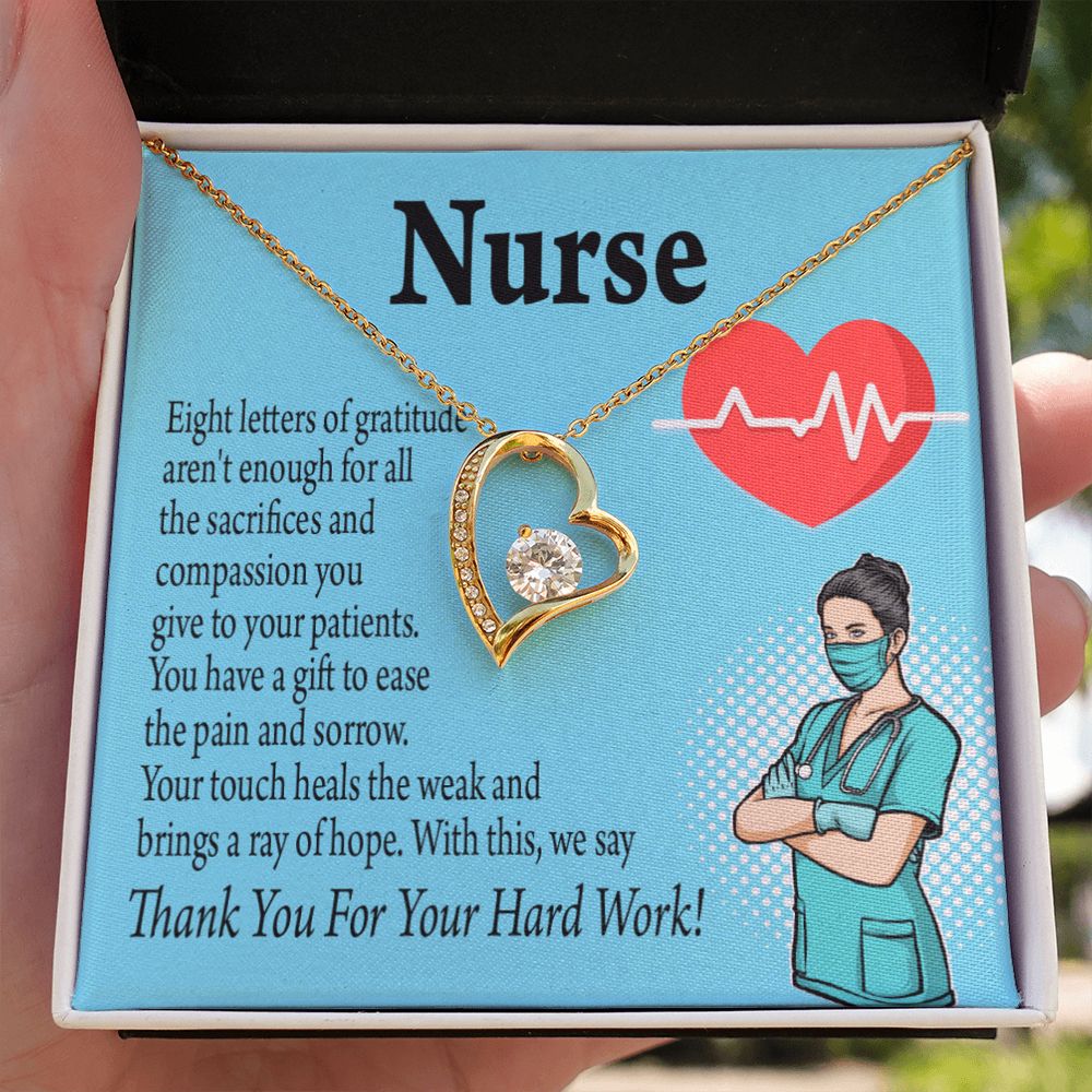 RN Nurse Gift Forever Necklace w Message Card-Express Your Love Gifts
