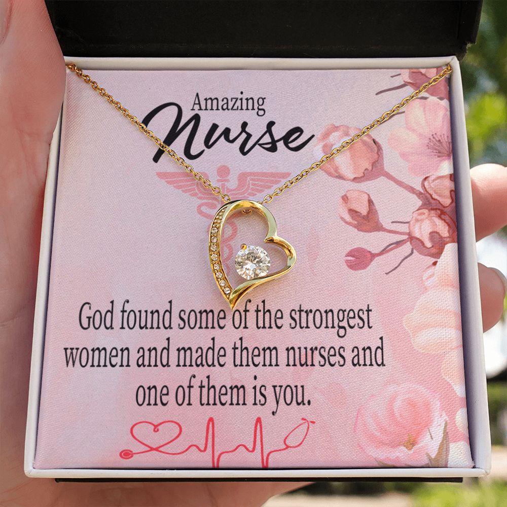 God Made Nurses Forever Necklace w Message Card-Express Your Love Gifts