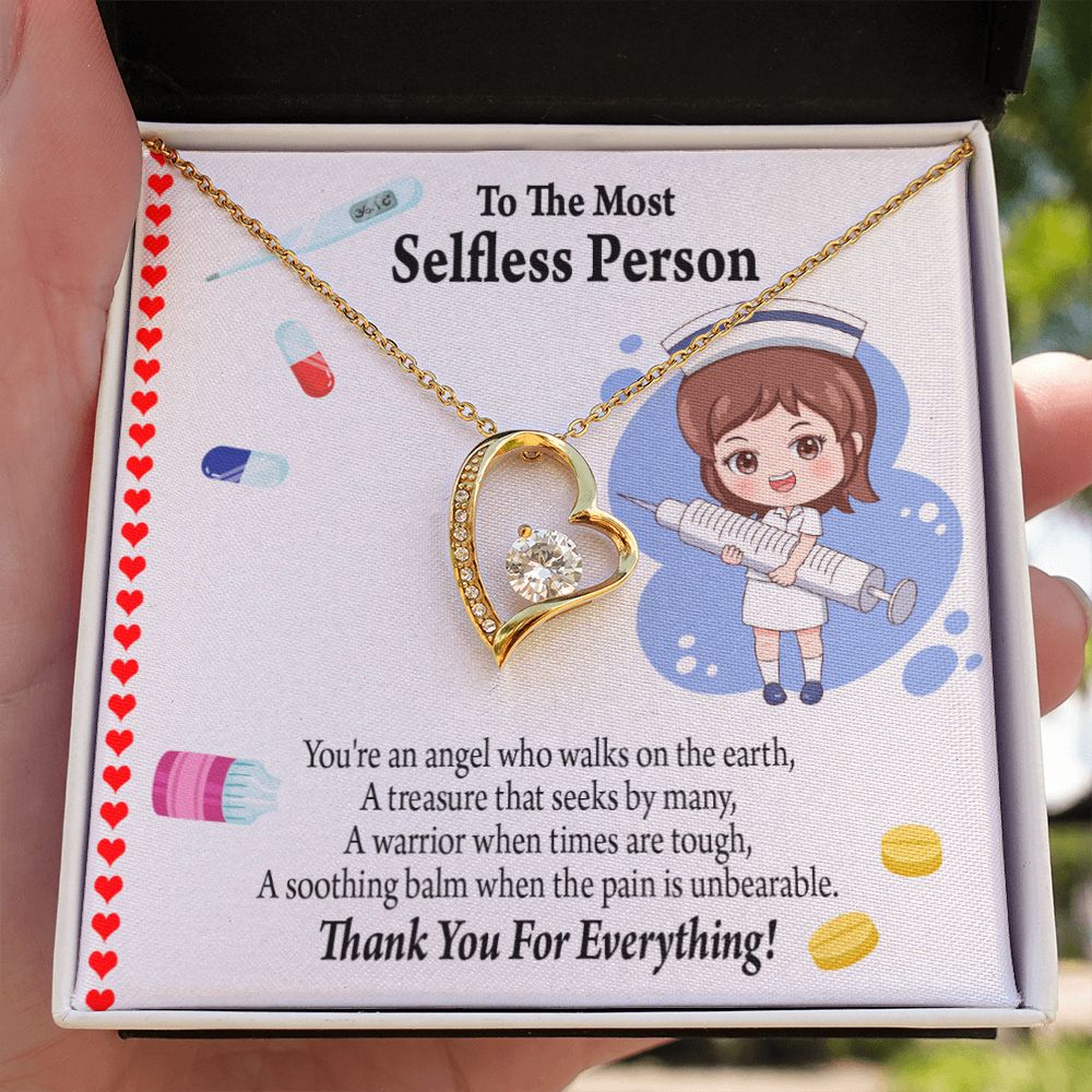 Thanks to Nurse Caregivers Forever Necklace w Message Card-Express Your Love Gifts