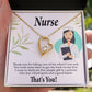Simple Thank You Nurse Forever Necklace w Message Card-Express Your Love Gifts