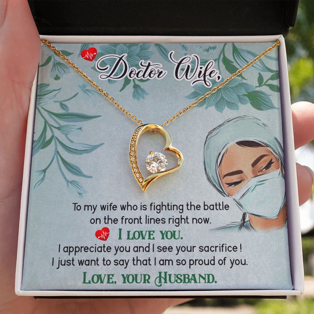 Doctor Wife Forever Necklace w Message Card-Express Your Love Gifts