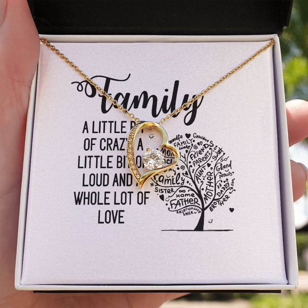 Family Forever Necklace w Message Card-Express Your Love Gifts