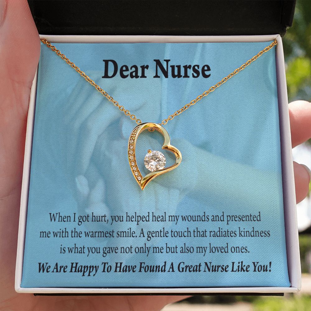 Nurse Thank You Forever Necklace w Message Card-Express Your Love Gifts