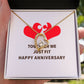 Together We Just Fit Forever Necklace w Message Card-Express Your Love Gifts