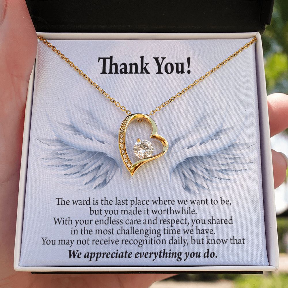 Thank You Present for Healthcare Workers Forever Necklace w Message Card-Express Your Love Gifts