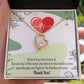 Thank You Necklace Medical Forever Necklace w Message Card-Express Your Love Gifts