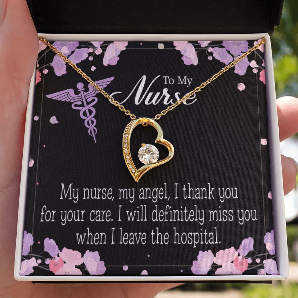 My Nurse, My Angel Forever Necklace w Message Card-Express Your Love Gifts