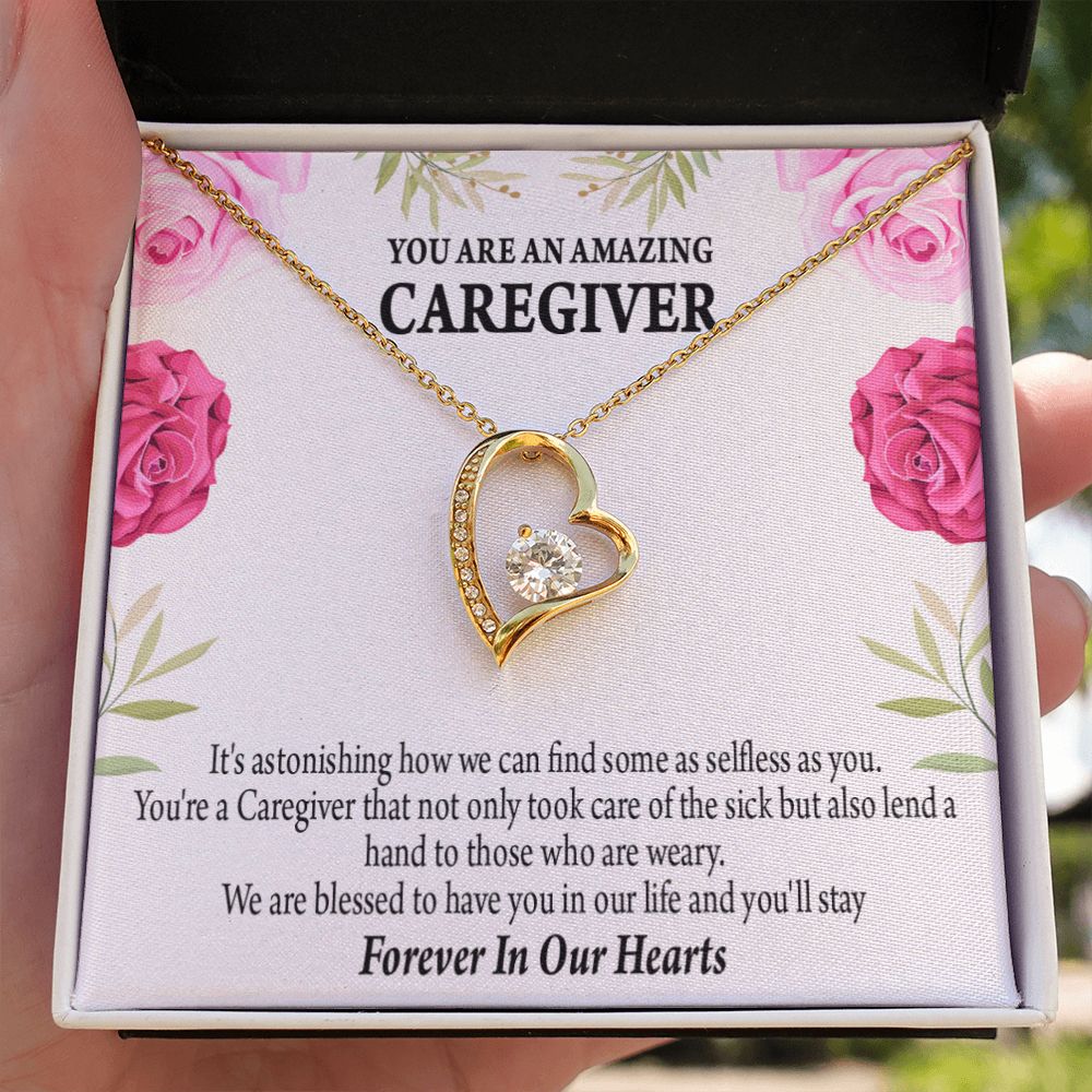 Caregiver Necklace Forever Necklace w Message Card-Express Your Love Gifts