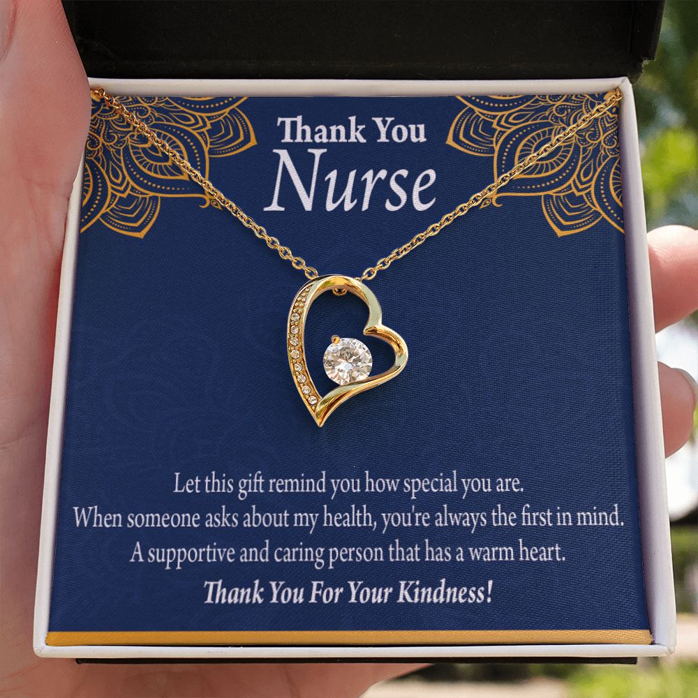 Thank You Nurse Forever Necklace w Message Card-Express Your Love Gifts