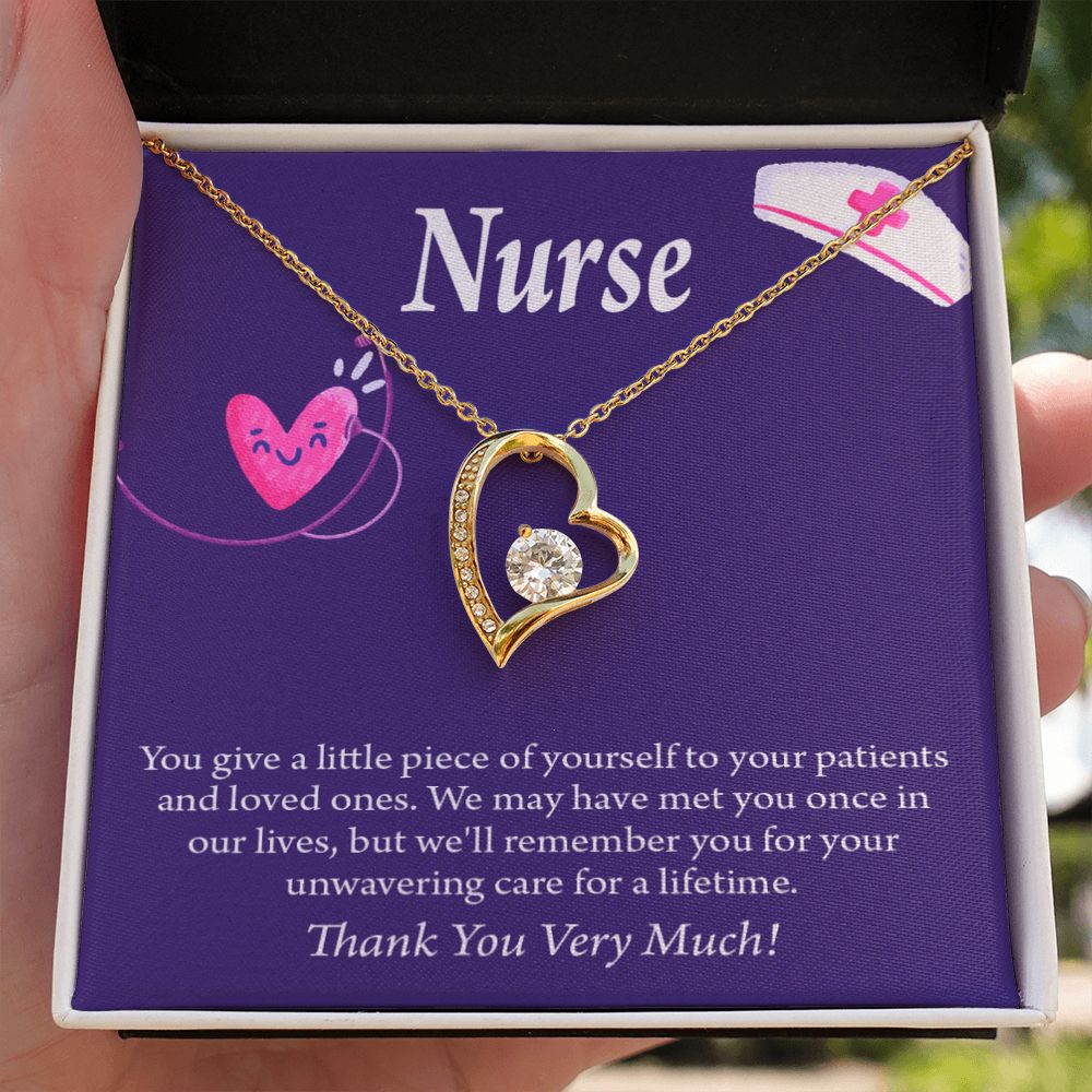 Remarkable Nurse Forever Necklace w Message Card-Express Your Love Gifts