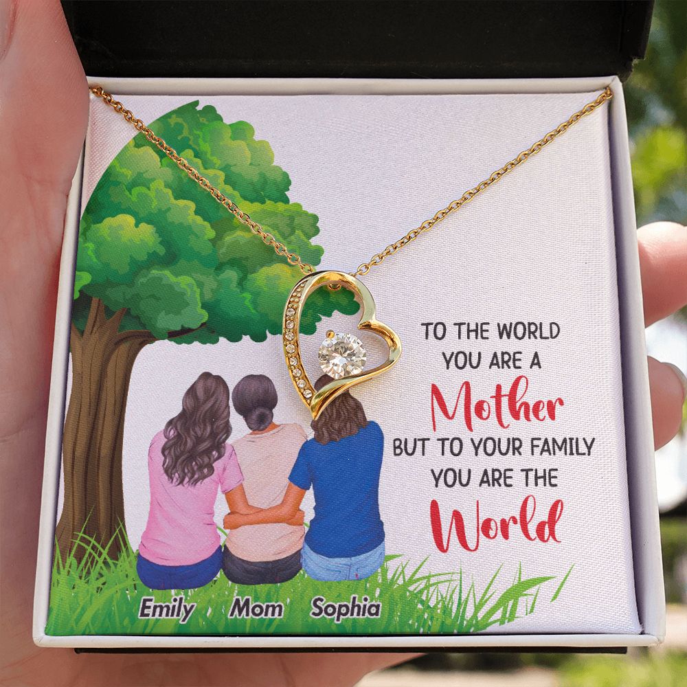 To The World You Are a Mother Forever Necklace w Message Card-Express Your Love Gifts