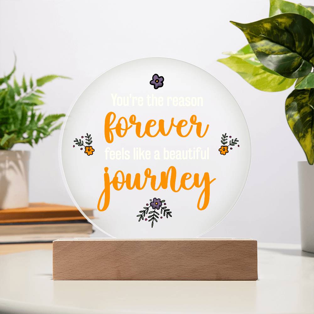 You're the Reason Printed Circle Acrylic Plaque-Express Your Love Gifts