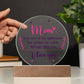 Mom Your Love is The Lighthouse Printed Circle Acrylic Plaque-Express Your Love Gifts