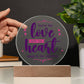 You're the Love Note Printed Circle Acrylic Plaque-Express Your Love Gifts