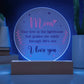 Mom Your Love is The Lighthouse Printed Circle Acrylic Plaque-Express Your Love Gifts