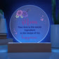 Mom Your Love is The Secret Ingredient Printed Circle Acrylic Plaque-Express Your Love Gifts