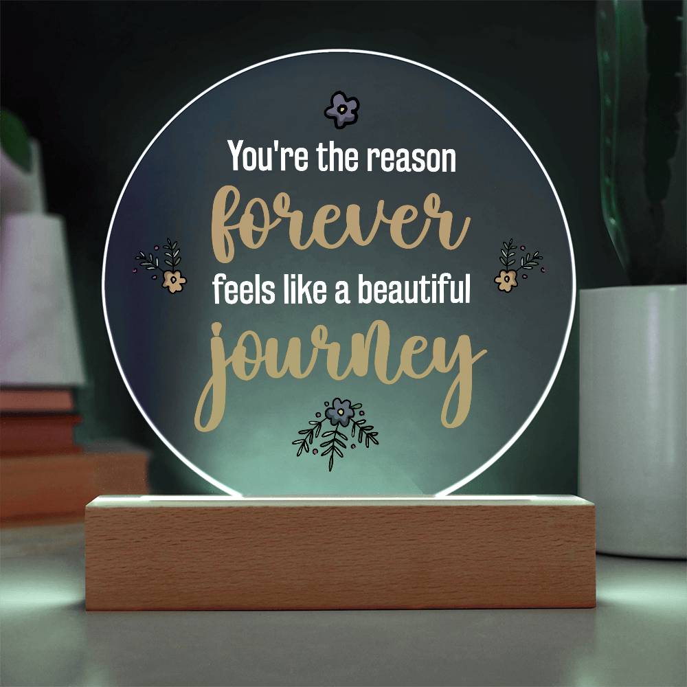 You're the Reason Printed Circle Acrylic Plaque-Express Your Love Gifts