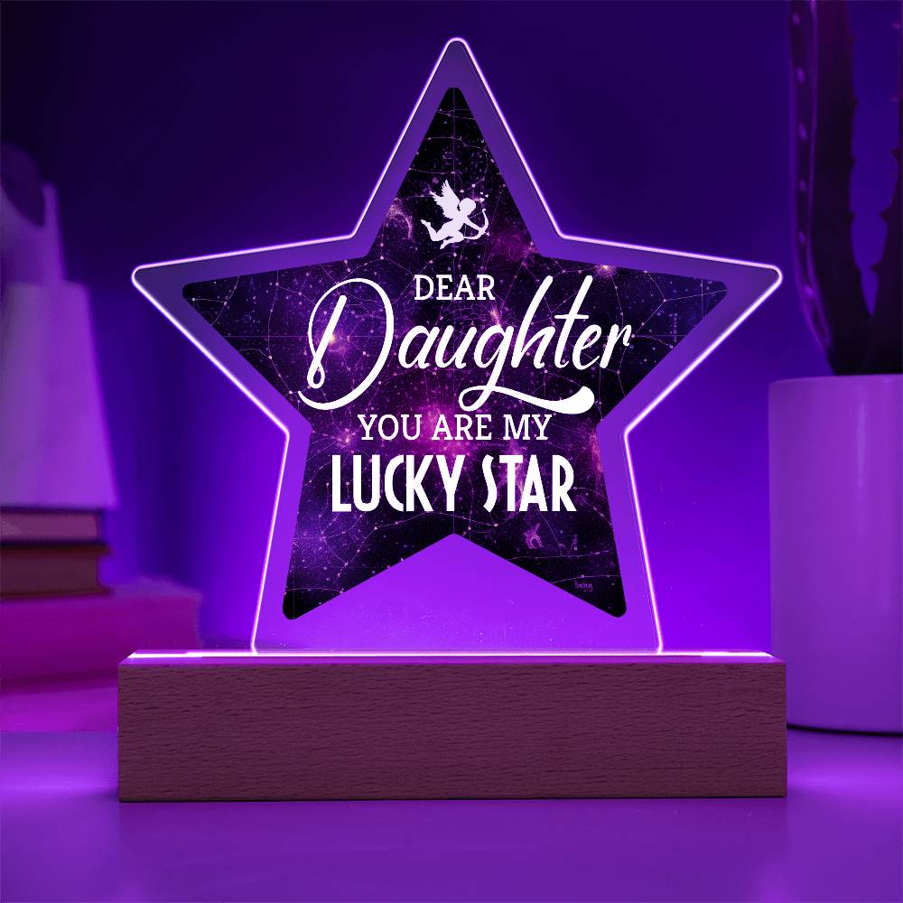 You Are My Lucky Star Printed Star Acrylic Plaque-Express Your Love Gifts