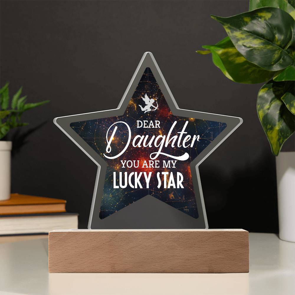 You Are My Lucky Star Printed Star Acrylic Plaque-Express Your Love Gifts