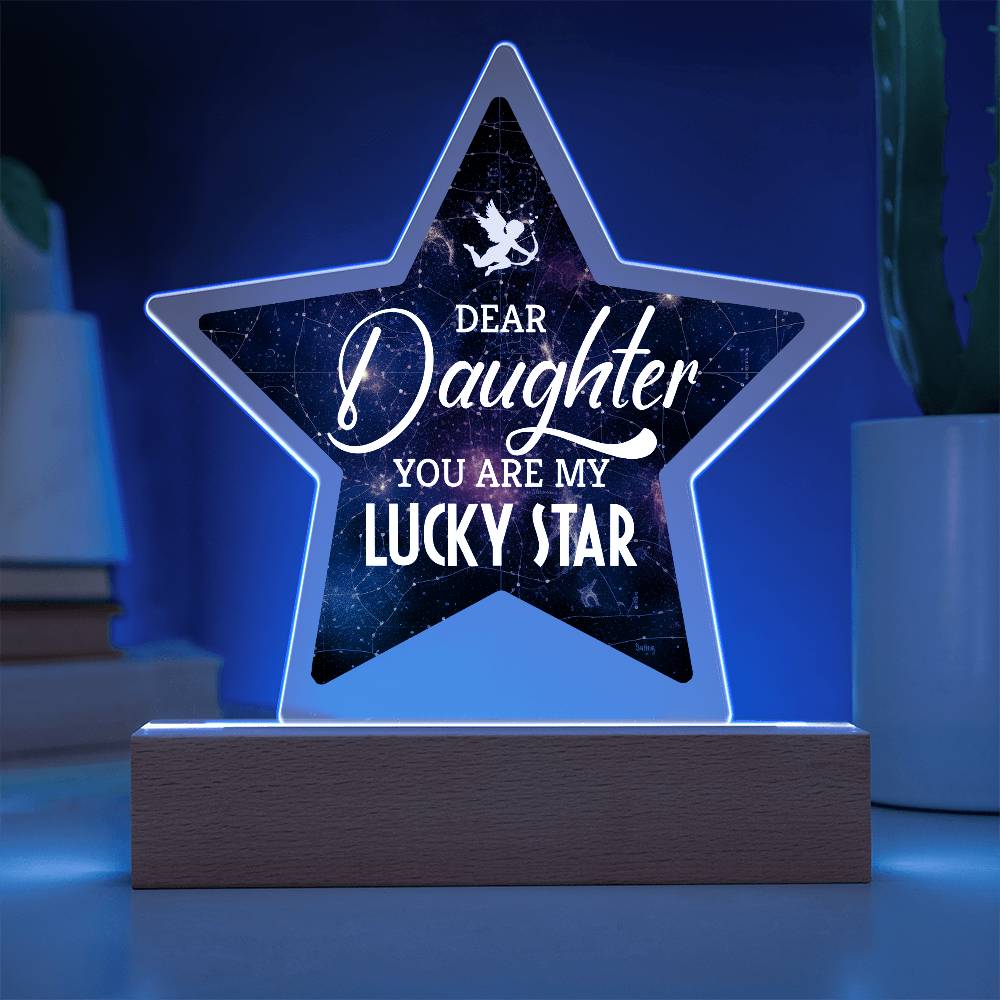 You Are My Lucky Star Printed Star Acrylic Plaque-Express Your Love Gifts