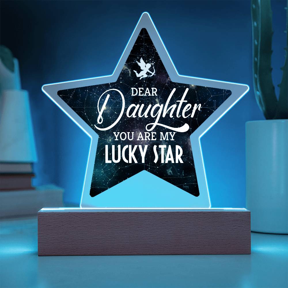 You Are My Lucky Star Printed Star Acrylic Plaque-Express Your Love Gifts