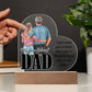 My Dear Beloved DaddyPrinted Heart Shaped Acrylic Plaque-Express Your Love Gifts