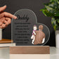 Daddy Playmate Friend Printed Heart Shaped Acrylic Plaque-Express Your Love Gifts