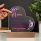 You Mean the World To UsPrinted Heart Shaped Acrylic Plaque-Express Your Love Gifts