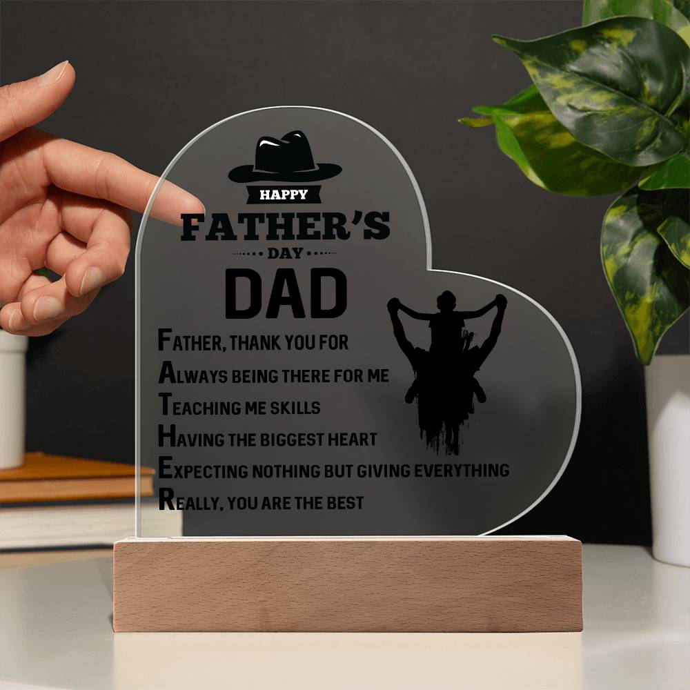 Thank You Printed Heart Shaped Acrylic Plaque-Express Your Love Gifts