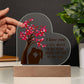 I Love You Printed Heart Shaped Acrylic Plaque-Express Your Love Gifts