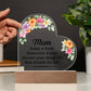 Mom Today a Bride Printed Heart Shaped Acrylic Plaque-Express Your Love Gifts