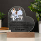 My Dear Husband Printed Heart Shaped Acrylic Plaque-Express Your Love Gifts