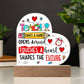 Teacher Teaches a Future Printed Heart Shaped Acrylic Plaque-Express Your Love Gifts