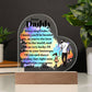 Daddy Every StepPrinted Heart Shaped Acrylic Plaque-Express Your Love Gifts