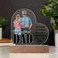 My Dear Beloved DaddyPrinted Heart Shaped Acrylic Plaque-Express Your Love Gifts