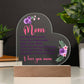 You Mean the World To UsPrinted Heart Shaped Acrylic Plaque-Express Your Love Gifts