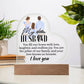 My Dear Husband Printed Heart Shaped Acrylic Plaque-Express Your Love Gifts