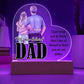 My Dear Beloved DaddyPrinted Heart Shaped Acrylic Plaque-Express Your Love Gifts