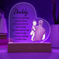 Daddy Playmate Friend Printed Heart Shaped Acrylic Plaque-Express Your Love Gifts