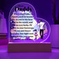 Daddy Every StepPrinted Heart Shaped Acrylic Plaque-Express Your Love Gifts