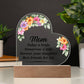 Mom Today a Bride Printed Heart Shaped Acrylic Plaque-Express Your Love Gifts