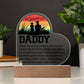 Fishing DadPrinted Heart Shaped Acrylic Plaque-Express Your Love Gifts