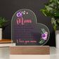 You Mean the World To UsPrinted Heart Shaped Acrylic Plaque-Express Your Love Gifts