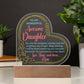 To My Wonderful DaughterPrinted Heart Shaped Acrylic Plaque-Express Your Love Gifts