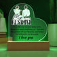 My Dear Husband Printed Heart Shaped Acrylic Plaque-Express Your Love Gifts