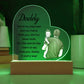 Daddy Playmate Friend Printed Heart Shaped Acrylic Plaque-Express Your Love Gifts