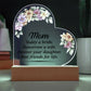 Mom Today a Bride Printed Heart Shaped Acrylic Plaque-Express Your Love Gifts