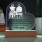 My Dear Husband Printed Heart Shaped Acrylic Plaque-Express Your Love Gifts