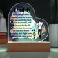 Daddy Every StepPrinted Heart Shaped Acrylic Plaque-Express Your Love Gifts