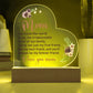 You Mean the World To UsPrinted Heart Shaped Acrylic Plaque-Express Your Love Gifts